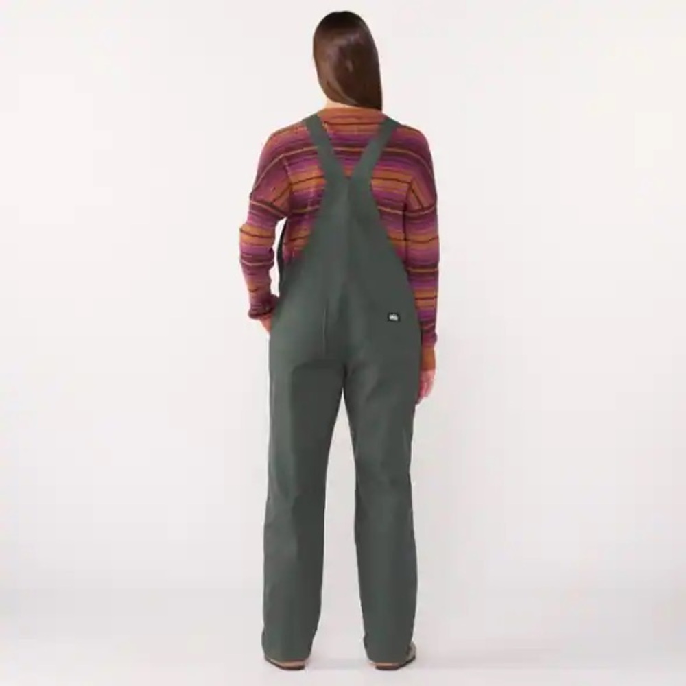 REI Women's Black Campwell Workwear Overalls - Size 14 - Picture 3 of 15